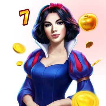 Fairy-tale princess with a lucky seven and golden apple